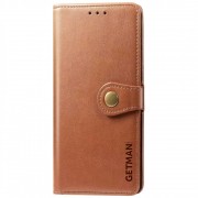 Шкіряний чохол книжка GETMAN Gallant (PU) для Samsung Galaxy M33 5G, Коричневий