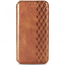 Кожаный чехол книжка GETMAN Cubic (PU) для Samsung Galaxy M33 5G, Коричневый