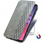 Кожаный чехол книжка GETMAN Cubic (PU) для Samsung Galaxy M33 5G, Серый