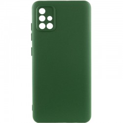 Чехол Silicone Cover Lakshmi Full Camera (A) для Samsung Galaxy A51, Зеленый / Dark green