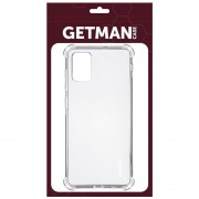 TPU чохол GETMAN Ease logo посилені кути для Samsung Galaxy A51, Безбарвний (прозорий)