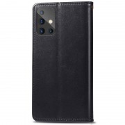 Кожаный чехол книжка GETMAN Gallant (PU) для Samsung Galaxy A51, Черный