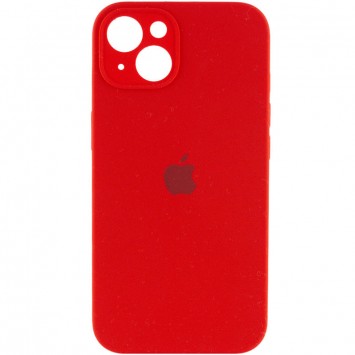 Красный силиконовый чехол для iPhone 13 с полной защитой камеры