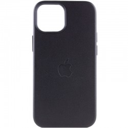 Кожаный чехол Leather Case (AAA) with MagSafe для iPhone 14, Midnight