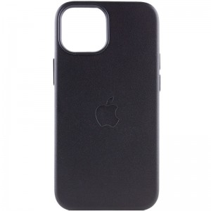 Шкіряний чохол Leather Case (AAA) with MagSafe для iPhone 14, Midnight
