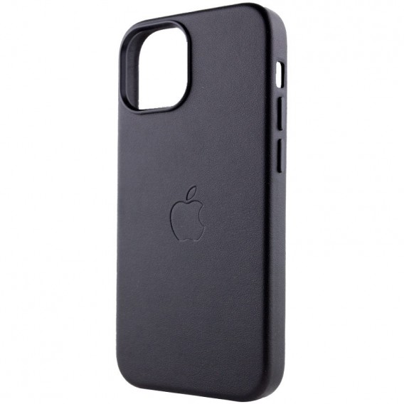 Шкіряний чохол Leather Case (AAA) with MagSafe для Apple iPhone 14 (6.1"), Midnight