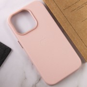 Кожаный чехол для Apple iPhone 14 Pro (6.1"") - Leather Case (AA Plus) with MagSafe Sand Pink