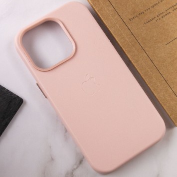 Кожаный чехол для iPhone 14 Pro - Leather Case (AA Plus) with MagSafe, Sand Pink - изображение 6