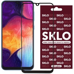 Захисне скло SKLO 3D (full glue) для Samsung A20/A30/A30s/A50/A50s/M30/M30s/M31/M21/M21s, Чорний