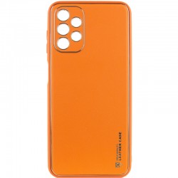 Кожаный чехол Xshield для Samsung Galaxy A23 4G, Оранжевый / Apricot