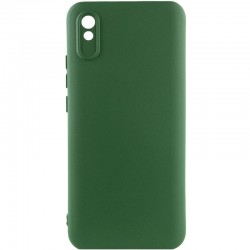 Чохол Silicone Cover Lakshmi Full Camera (A) для Xiaomi Redmi 9A, Зелений / Dark green