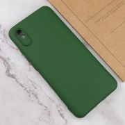 Чехол Silicone Cover Lakshmi Full Camera (A) для Xiaomi Redmi 9A, Зеленый / Dark green