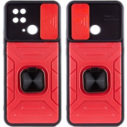 Ударопрочный чехол Camshield Flash Ring для Xiaomi Redmi 10C, Красный