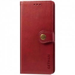 Кожаный чехол книжка GETMAN Gallant (PU) для Samsung Galaxy A13 4G, Красный