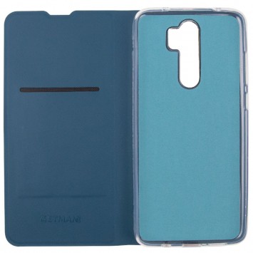 Шкіряний чохол книжка GETMAN Elegant (PU) для Xiaomi Redmi Note 8 Pro, Синій - Xiaomi Redmi Note 8 Pro - зображення 5 
