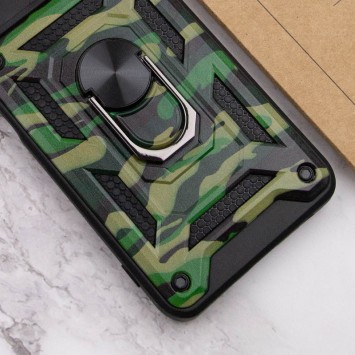 Ударостійкий чохол Camshield Serge Ring Camo для Xiaomi Redmi 10, Зелений / Army Green - Чохли та накладки для Xiaomi Redmi 10 - зображення 3 