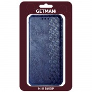 Кожаный чехол книжка GETMAN Cubic (PU) для Xiaomi Redmi 10, Синий