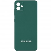 Чехол Silicone Cover Full Camera (AA) для Samsung Galaxy A04, Зеленый / Pine green