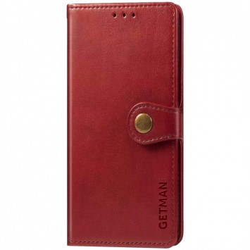 Кожаный чехол книжка GETMAN Gallant (PU) для Samsung Galaxy A04, Красный