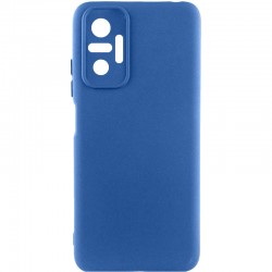 Чехол Silicone Cover Lakshmi Full Camera (A) для Xiaomi Redmi Note 10 Pro / 10 Pro Max, Синий / Navy Blue