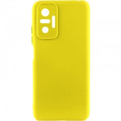 Чехол Silicone Cover Lakshmi Full Camera (AAA) для Xiaomi Redmi Note 10 Pro / 10 Pro Max, Желтый / Yellow