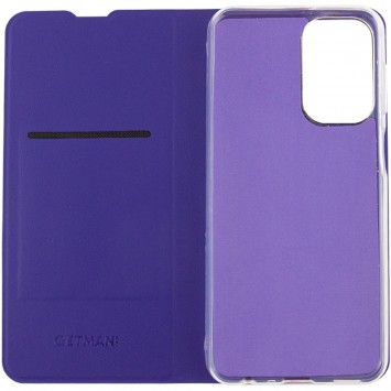 Кожаный чехол книжка GETMAN Elegant (PU) для Xiaomi Redmi Note 10 Pro / 10 Pro Max, Фиолетовый - Чехлы для Redmi Note 10 Pro Max - изображение 3