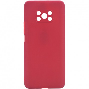 Силиконовый чехол Candy Full Camera для Xiaomi Poco X3 NFC / Poco X3 Pro, Красный / Camellia