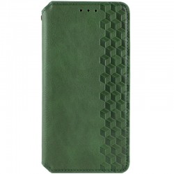 Кожаный чехол книжка GETMAN Cubic (PU) для Samsung Galaxy A24 4G, Зеленый