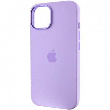 Чохол Silicone Case Metal Buttons (AA) для Apple iPhone 14 (6.1"), Бузковий / Lilac - Чохли для iPhone 14 - зображення 2 