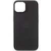 Чехол Silicone Case Metal Buttons (AA) для Apple iPhone 14 (6.1"), Черный / Black