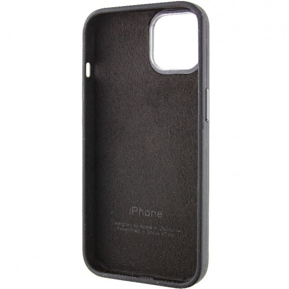 Чохол Silicone Case Metal Buttons (AA) для Apple iPhone 14 (6.1"), Чорний / Black