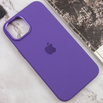 Чохол Silicone Case Metal Buttons (AA) для iPhone 14, Фіолетовий / Iris - Чохли для iPhone 14 - зображення 6 