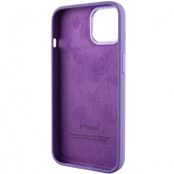 Чохол Silicone Case Metal Buttons (AA) для iPhone 14, Фіолетовий / Iris - Чохли для iPhone 14 - зображення 4 
