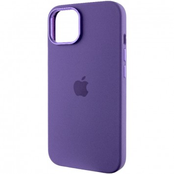 Чохол Silicone Case Metal Buttons (AA) для iPhone 14, Фіолетовий / Iris - Чохли для iPhone 14 - зображення 2 