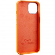 Чехол Silicone Case Metal Buttons (AA) для Apple iPhone 14 (6.1"), Оранжевый / Marigold