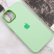 Чохол Silicone Case Metal Buttons (AA) для Apple iPhone 14 (6.1"), Зелений / Pistachio