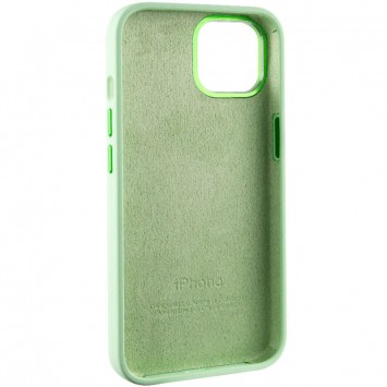 Чохол Silicone Case Metal Buttons (AA) для iPhone 14, Зелений / Pistachio - Чохли для iPhone 14 - зображення 3 