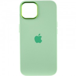 Чехол Silicone Case Metal Buttons (AA) для Apple iPhone 14 (6.1"), Зеленый / Pistachio