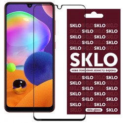 Защитное стекло SKLO 3D (full glue) для Samsung Galaxy A31, Черный