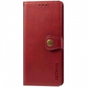 Кожаный чехол книга GETMAN Gallant (PU) для Xiaomi Redmi Note 11 (Global) / Note 11S, Красный