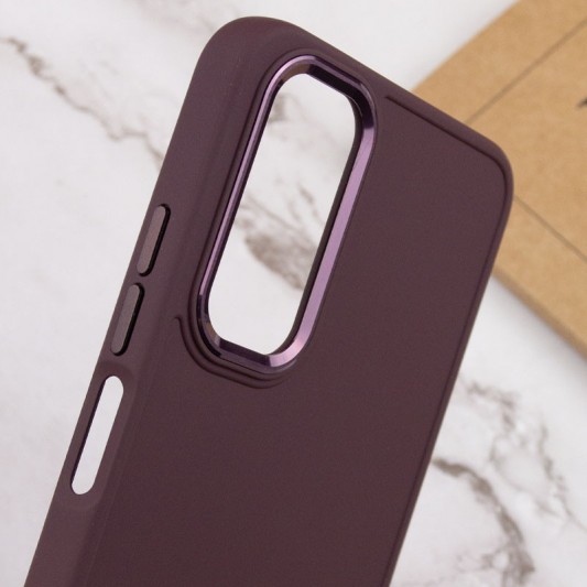 TPU чохол Bonbon Metal Style для Xiaomi Redmi Note 11 (Global) / Note 11S, Бордовий / Plum - зображення 4 