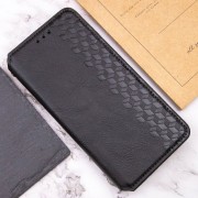 Кожаный чехол книжка GETMAN Cubic (PU) для Xiaomi Redmi 12, Черный