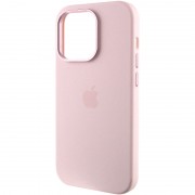 Чехол Silicone Case Metal Buttons (AA) для Apple iPhone 13 Pro Max (6.7"), Розовый / Chalk Pink