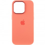 Чохол Silicone Case Metal Buttons (AA) для Apple iPhone 13 Pro Max (6.7"), Рожевий / Pink Pomelo