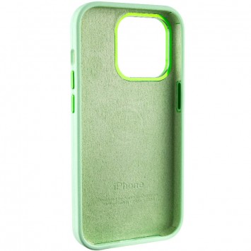 Чехол Silicone Case Metal Buttons (AA) для Apple iPhone 13 Pro Max (6.7"), Зеленый / Pistachio - Чехлы для iPhone 13 Pro Max - изображение 3