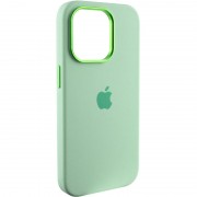 Чехол Silicone Case Metal Buttons (AA) для Apple iPhone 13 Pro Max (6.7"), Зеленый / Pistachio