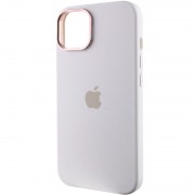 Чехол Silicone Case Metal Buttons (AA) для Apple iPhone 14 (6.1"), Белый / White