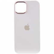 Чохол Silicone Case Metal Buttons (AA) для Apple iPhone 14 (6.1"), Білий / White