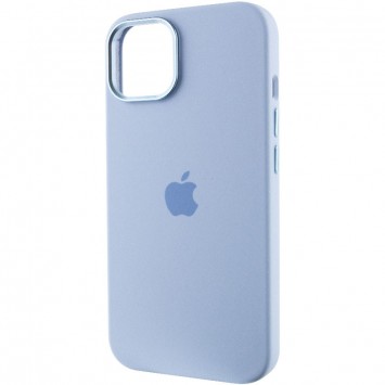 Синій чохол Silicone Case Metal Buttons (AA) для Apple iPhone 14 (6.1")