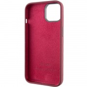 Чехол Silicone Case Metal Buttons (AA) для Apple iPhone 14 (6.1"), Бордовый / Plum